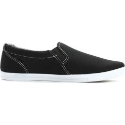 Tenisówki męskie: Czarne Slip On Underline