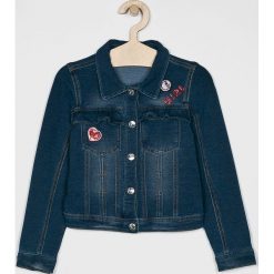 Blukids - Kurtka dziecięca 104-134 cm. Niebieskie kurtki dziewczęce Blukids, bez wzorów, z elastanu, krótkie, bez kaptura. W wyprzedaży za 89,90 zł.