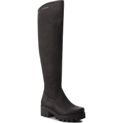 Muszkieterki EVA MINGE - Santander 4AP 18SM1372546EF 401. Czarne buty zimowe damskie marki Eva Minge, ze skóry, przed kolano, na wysokim obcasie. W wyprzedaży za 499,00 zł.