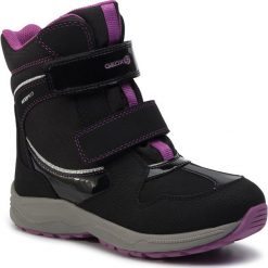 Śniegowce GEOX - J N.Alaska G.B Wpf A J948BA 050FU C9233 S Black/Violet. Czarne śniegowce dziewczęce Geox, bez zapięcia. W wyprzedaży za 229,00 zł.