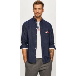Tommy Jeans - Koszula bawełniana. Niebieskie koszule męskie Tommy Jeans, s, bez wzorów, z bawełny, klasyczne, z klasycznym kołnierzykiem, z długim rękawem. Za 399,90 zł.