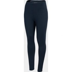 Legginsy treningowe damskie SPDF600 - ciemny granat - Outhorn. Spodnie damskie Outhorn, bez wzorów, z materiału, na fitness i siłownię. Za 79,99 zł.
