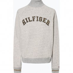 Tommy Hilfiger - Damska bluza nierozpinana, szary. Szare bluzy damskie TOMMY HILFIGER, s, z napisami. Za 349,95 zł.