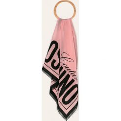 Moschino - Jedwabna chusta. Czarne szaliki damskie MOSCHINO, bez wzorów, z jedwabiu. Za 419,90 zł.