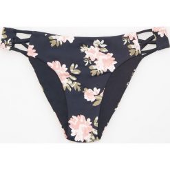 Stroje dwuczęściowe damskie: Dół od bikini w kwiaty – Czarny