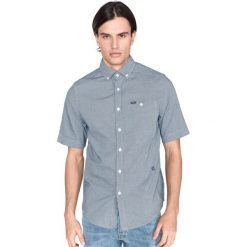 G-Star RAW Koszula Niebieski Biały. Niebieskie koszule męskie G-Star RAW, s, w kratkę, z bawełny, retro, bez kołnierzyka, z krótkim rękawem. Za 395,95 zł.