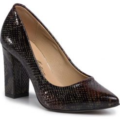 Półbuty ROBERTO - 2453 Wąż Multi. Pomarańczowe półbuty damskie Roberto, ze skóry. Za 279,00 zł.