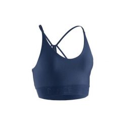 Stanik do tańca nowoczesnego. Czerwone biustonosze sportowe damskie DOMYOS, bez wzorów, z elastanu, na fitness i siłownię. Za 44,99 zł.