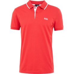 BOSS ATHLEISURE PEOS Koszulka polo red. Czerwone koszulki męskie marki BOSS Athleisure, m, bez wzorów, z bawełny, polo, bez rękawów. Za 379,00 zł.