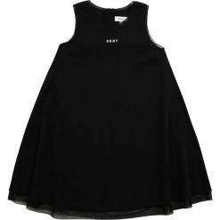 Dkny - Sukienka dziecięca 98-146 cm. Czarne sukienki dziewczęce DKNY, z nadrukiem, z elastanu, bez rękawów, mini, proste. Za 339,90 zł.