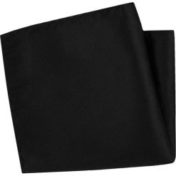 Elegancka, Męska Poszetka -ALTIES- Czarna, Gładka, Jednokolorowa POSZALTTANIA0394. Czarne poszetki męskie Alties, bez wzorów, z materiału, eleganckie. Za 16,90 zł.