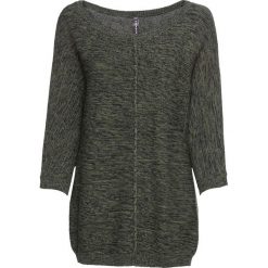 Swetry damskie: Sweter dzianinowy z rękawami "nietoperz" bonprix oliwkowy
