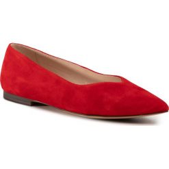 Baleriny CAPRICE - 9-9-24202-24 Red Suede 524. Czerwone baleriny damskie Caprice, bez wzorów, z zamszu, bez obcasa. Za 249,00 zł.
