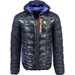 Kurtka przejściowa "Bellix" w kolorze granatowym. Niebieskie płaszcze męskie Geographical Norway Men, m, z aplikacjami, bez kaptura. W wyprzedaży za 229,95 zł.