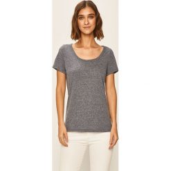 Tommy Jeans - T-shirt. Szare bluzki damskie Tommy Jeans, s, bez wzorów, z bawełny, casualowe, z okrągłym kołnierzem, z krótkim rękawem. Za 129,90 zł.