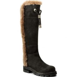 Buty zimowe damskie: Kozaki TWINSET – Stivale CA7TAN Nero/Deep 01651