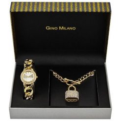 Gino Milano Zestaw Upominkowy Dla Kobiet Z Zegarkiem mwf14-044a. Czarne zegarki damskie Gino Milano. Za 249,00 zł.