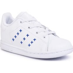 Buty adidas - Stan Smith El I EG6499 Ftwwht/Ftwwht/Royblu. Białe półbuty dziewczęce Adidas, na sznurówki. Za 229,00 zł.