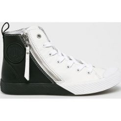 Palladium - Trampki. Czarne trampki i tenisówki damskie Palladium, bez wzorów, ze skóry, na sznurówki. W wyprzedaży za 449,90 zł.
