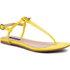 Sandały PATRIZIA PEPE - 2V4216/A3KW-Y344 Lemonade Yellow. Żółte klapki damskie Patrizia Pepe, z aplikacjami, ze skóry, bez obcasa, na obcasie. Za 489,00 zł.