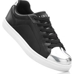 Sneakersy bonprix czarno-srebrny. Buty sportowe damskie bonprix. Za 32,99 zł.