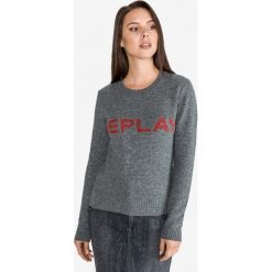 Replay Sweter Szary. Szare bluzy damskie Replay, xs, bez wzorów, z wełny, bez rękawów, bez kaptura. Za 516,95 zł.