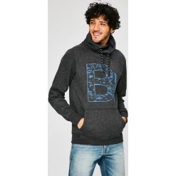 S. Oliver - Bluza. Czarne bluzy męskie z kapturem marki S.Oliver, s, z nadrukiem, z elastanu. W wyprzedaży za 119,90 zł.