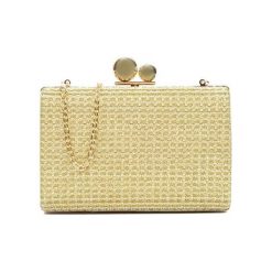 Kopertówki damskie: Kopertówka w kolorze złotym – (S)17,5 x (W)12 x (G)5,5 cm