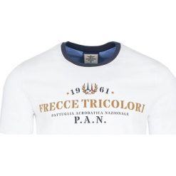 T- shirt Aeronautica Militare. Białe t-shirty męskie Aeronautica Militare, m, bez wzorów, z włoskim kołnierzykiem. Za 199,00 zł.