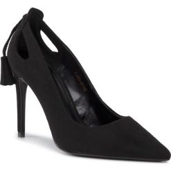 Szpilki DEEZEE - C-AB2-257H8 Black. Czarne półbuty damskie DeeZee, bez wzorów, ze skóry ekologicznej, eleganckie, bez obcasa, na obcasie, bez zapięcia. Za 99,99 zł.