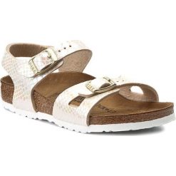 Sandały dziewczęce: Sandały BIRKENSTOCK – Rio Kids 0831833 Shiny Snake Cream