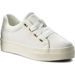 Sneakersy GANT - Amanda 16531440 Bright White G290. Białe sneakersy damskie marki GANT, z materiału. W wyprzedaży za 279,00 zł.