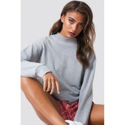 Rut&Circle Bluza z surowym brzegiem - Grey. Szare bluzy damskie marki Rut&Circle, bez wzorów, z dzianiny, z długim rękawem, długie, bez kaptura. Za 121,95 zł.