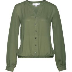 Tunika bonprix zielony lodenowy. Zielone tuniki damskie bonprix, bez wzorów, bez kołnierzyka, bez rękawów. Za 54,99 zł.