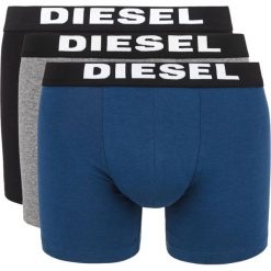Diesel 3-pack Bokserki Czarny Niebieski Szary. Szare bokserki męskie Diesel, bez wzorów, z elastanu. Za 95,95 zł.
