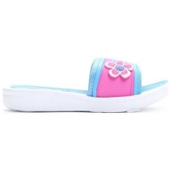 Biało-Fuksjowe Klapki Frozen Flame. Białe klapki dziewczęce marki Born2be, z materiału. Za 29,99 zł.