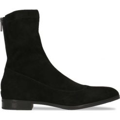 Botki ALBA. Czarne botki damskie Gino Rossi, ze skóry, bez obcasa, bez zapięcia. Za 399,90 zł.