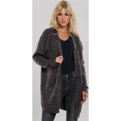 Ciemnoszary Kardigan Esme. Szare swetry damskie other, s, bez wzorów, z dzianiny. Za 119,99 zł.