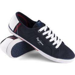 Trampki Pepe Jeans Aberman Print Blue. Niebieskie trampki męskie Pepe Jeans, bez wzorów, z jeansu, klasyczne, bez zapięcia. Za 139,00 zł.
