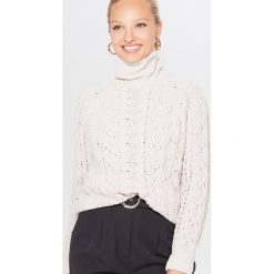 Sweter z golfem - Kremowy. Białe swetry damskie Mohito, s, bez wzorów, bez rękawów. Za 119,99 zł.