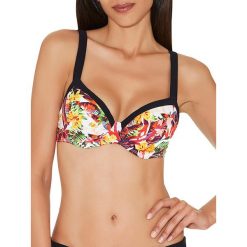 Biustonosz bikini "Summer Lounge" z kolorowym wzorem. Pomarańczowe biustonosze Aubade Beachwear & Dessous, w kolorowe wzory. W wyprzedaży za 216,95 zł.