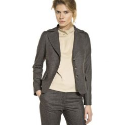 Żakiet w kolorze brązowym. Pomarańczowe żakiety damskie Deni Cler, bez wzorów, z denimu. W wyprzedaży za 389,95 zł.
