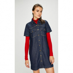 Levi's - Sukienka. Brązowe sukienki mini marki Levi's®, na co dzień, m, z bawełny, casualowe, proste. Za 329,90 zł.