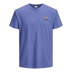 Jack&Jones Pánské Tričko Jorcart Tee Ss Crew Neck 12137805 Bleached Denim (Rozmiar M). Niebieskie koszulki męskie marki Jack&Jones, m, bez wzorów, z bawełny, bez kołnierzyka, bez rękawów. W wyprzedaży za 44,00 zł.