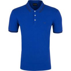 Polo Emporio Armani. Niebieskie koszulki męskie Emporio Armani, m, bez wzorów, z elastanu, polo, bez rękawów. Za 249,00 zł.