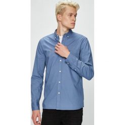Mustang - Koszula. Niebieskie koszule męskie na spinki marki Mustang, l, z bawełny, button down, z długim rękawem. W wyprzedaży za 99,90 zł.