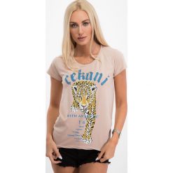 T-shirt z nadrukiem cappuccino. Szare t-shirty damskie marki Fasardi, z nadrukiem. Za 19,00 zł.