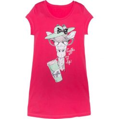 Koszula nocna bonprix różowy hibiskus z nadrukiem. Różowe koszule nocne damskie bonprix, z nadrukiem, z materiału, z krótkim rękawem, krótkie. Za 34,99 zł.