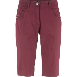 Bermudy ze stretchem bonprix czerwony klonowy. Czerwone spodnie damskie bonprix, bez wzorów. Za 49,99 zł.