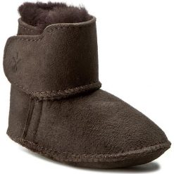 Buty EMU AUSTRALIA - Baby Bootie B10310 Chocolate. Pomarańczowe kozaki dziewczęce EMU Australia, bez wzorów, ze skóry, bez obcasa. W wyprzedaży za 159,00 zł.
